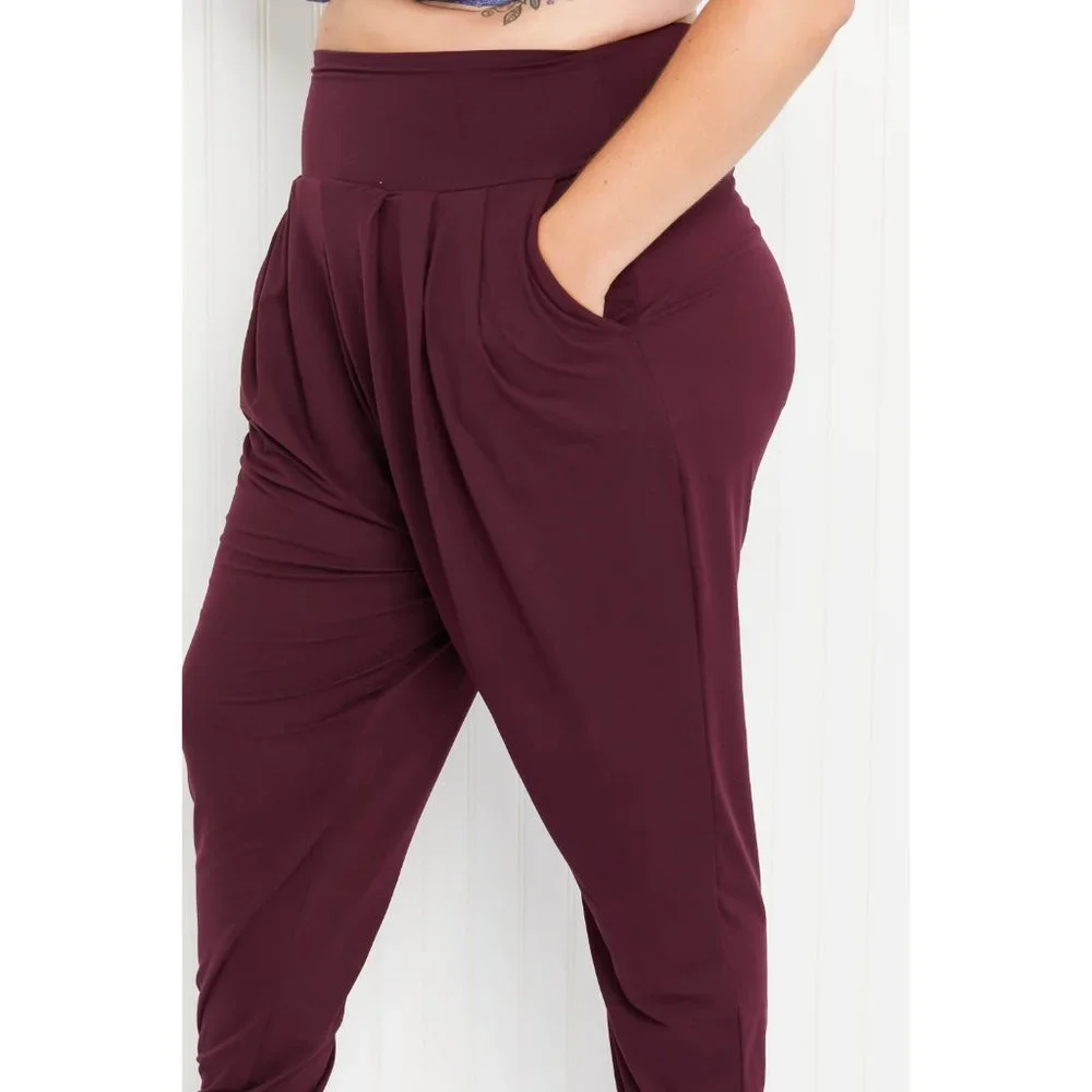 Rae Mode Full Size Deep Breaths Pleated Harem Joggers - Picture 8 of 8